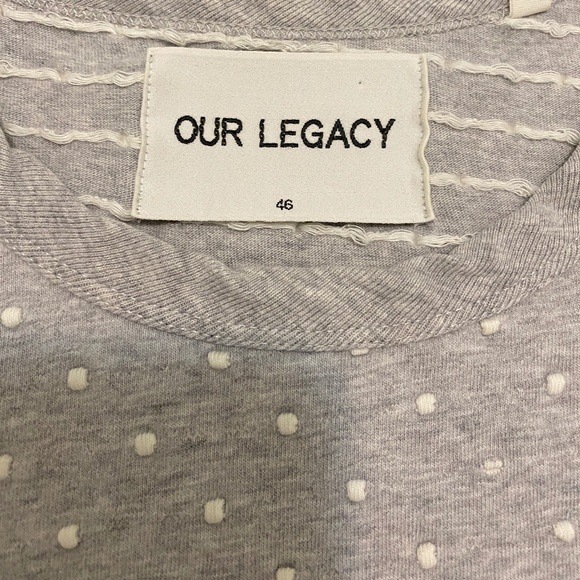 Our Legacy Jacquard Dots Cotton Long-Sleeve Shirt Size S - Picture 2 of 7